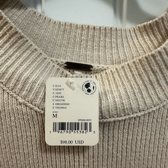 Free People Easy Street Cream Cropped Sweater - Picture 3 of 5